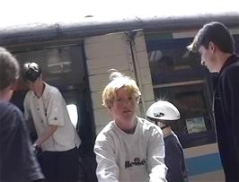 Group 2 arrive at Llandudno Junction station